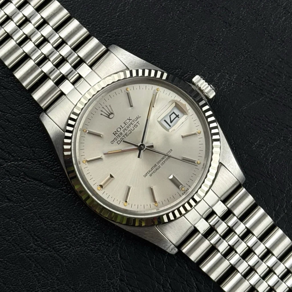 ROLEX Datejust 36 White Gold Bezel Near Mint Condition [REF. 16014]