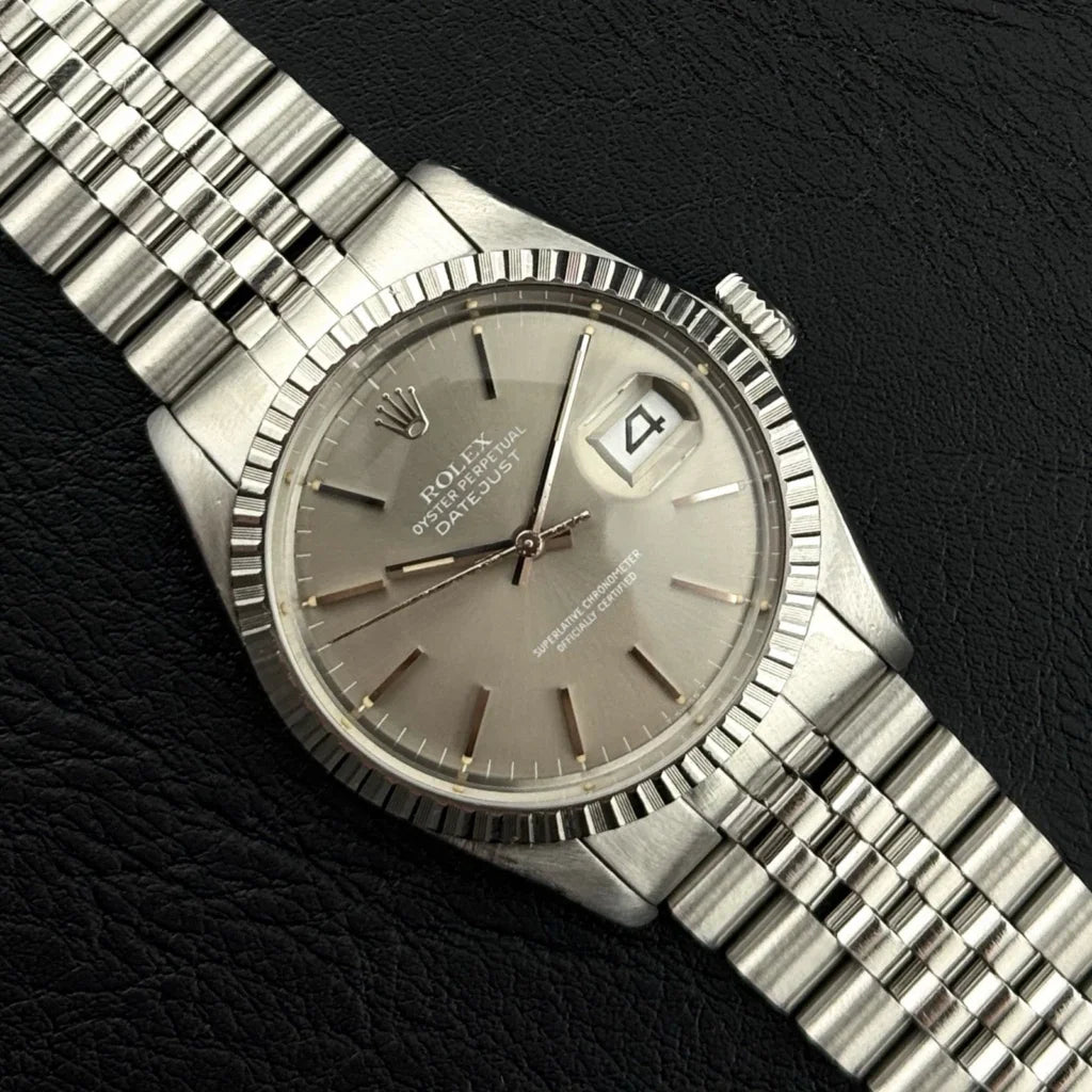 ROLEX Datejust 36 Grey Dial Jubilee Good Condition Stretch Service [REF. 16030]