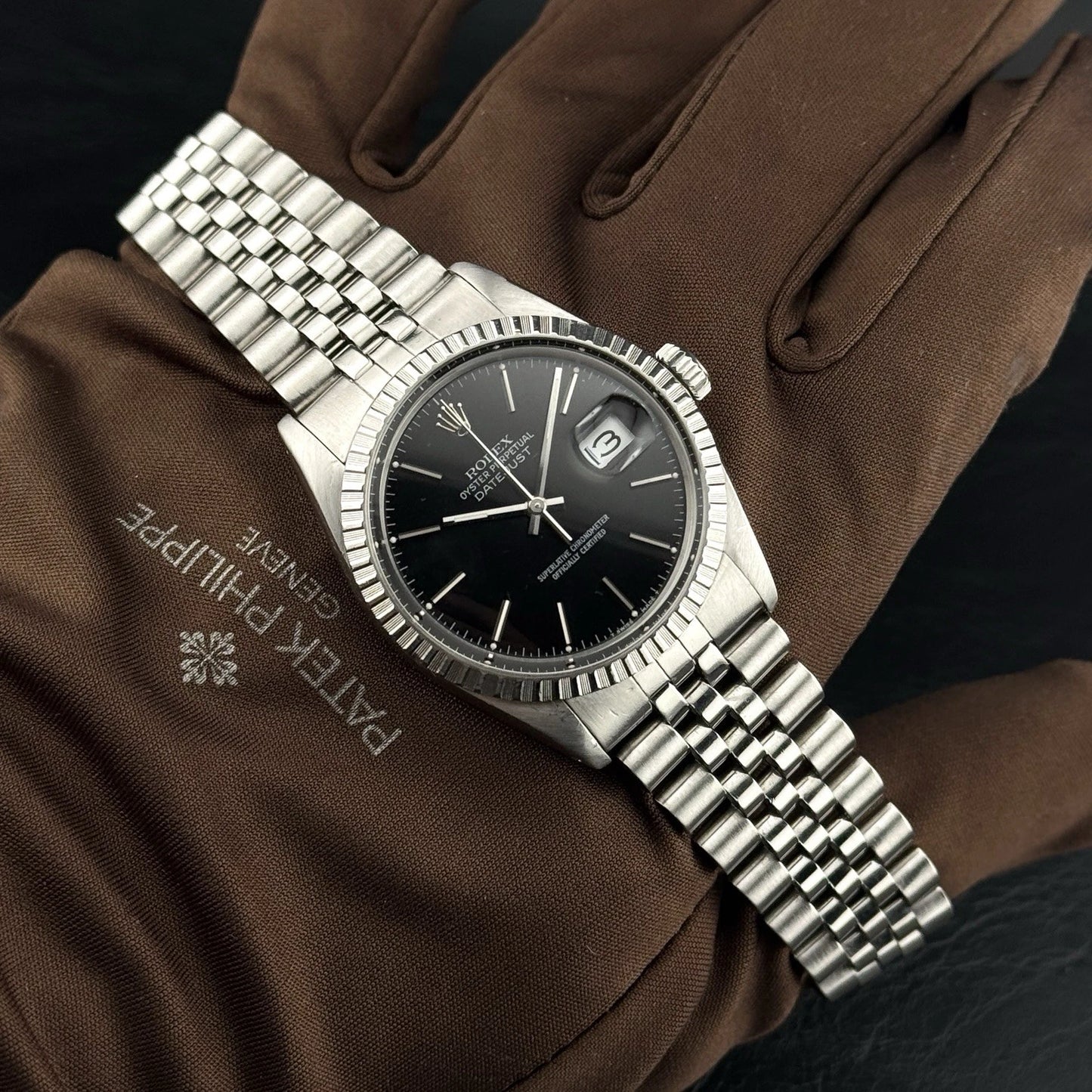 ROLEX Datejust 36 Black Dial Jubilee Good Condition [REF. 16030]