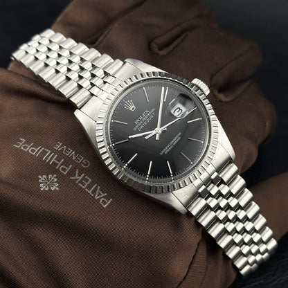 ROLEX Datejust 36 Black Dial Jubilee Good Condition [REF. 16030]