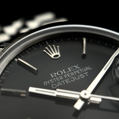 ROLEX Datejust 36 Black Dial Jubilee Good Condition [REF. 16030]