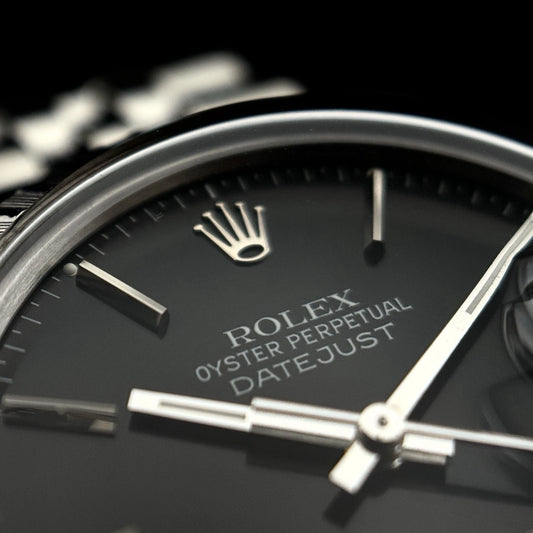 ROLEX Datejust 36 Black Dial Jubilee Good Condition [REF. 16030]