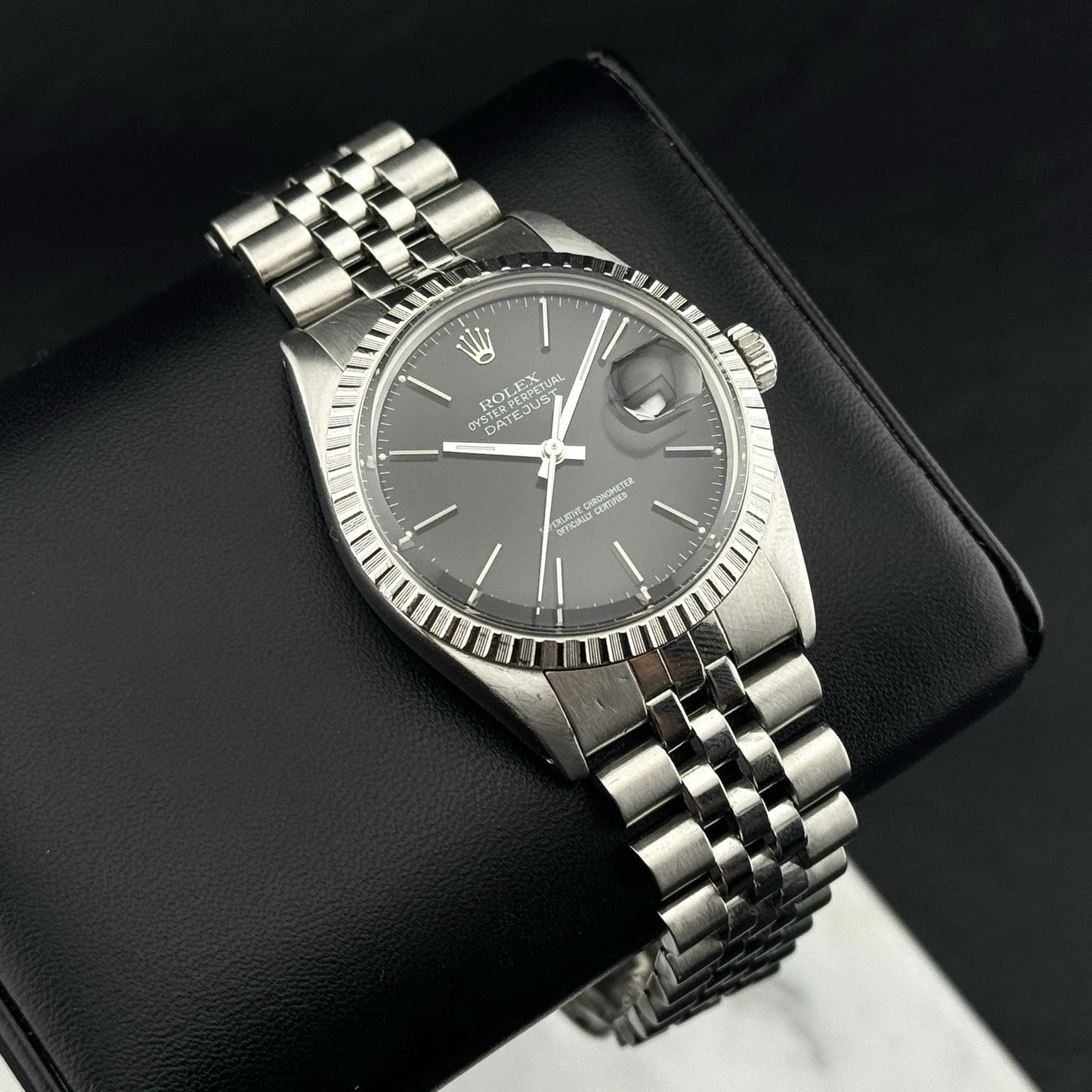 ROLEX Datejust 36 Black Dial Jubilee Good Condition [REF. 16030]