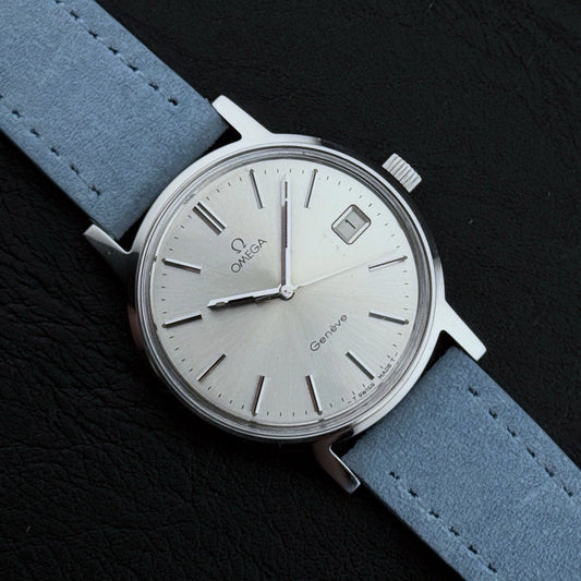 OMEGA Genève Date Baby Blue Strap [REF. 136.0104]