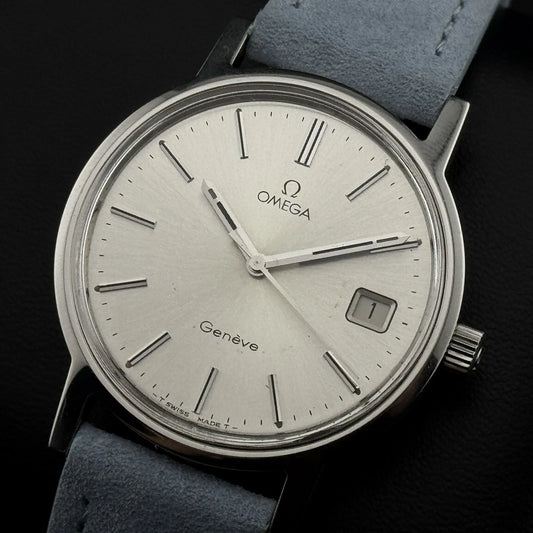 OMEGA Genève Date Baby Blue Strap [REF. 136.0104]